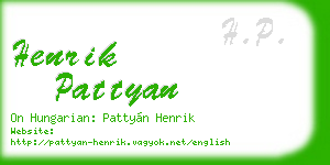 henrik pattyan business card