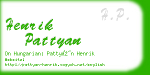 henrik pattyan business card